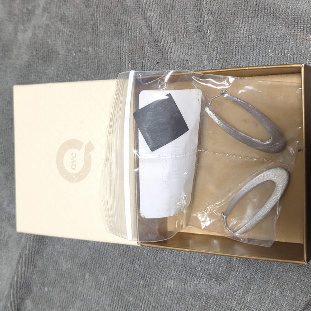 QVC new in box Silver hoop earrings